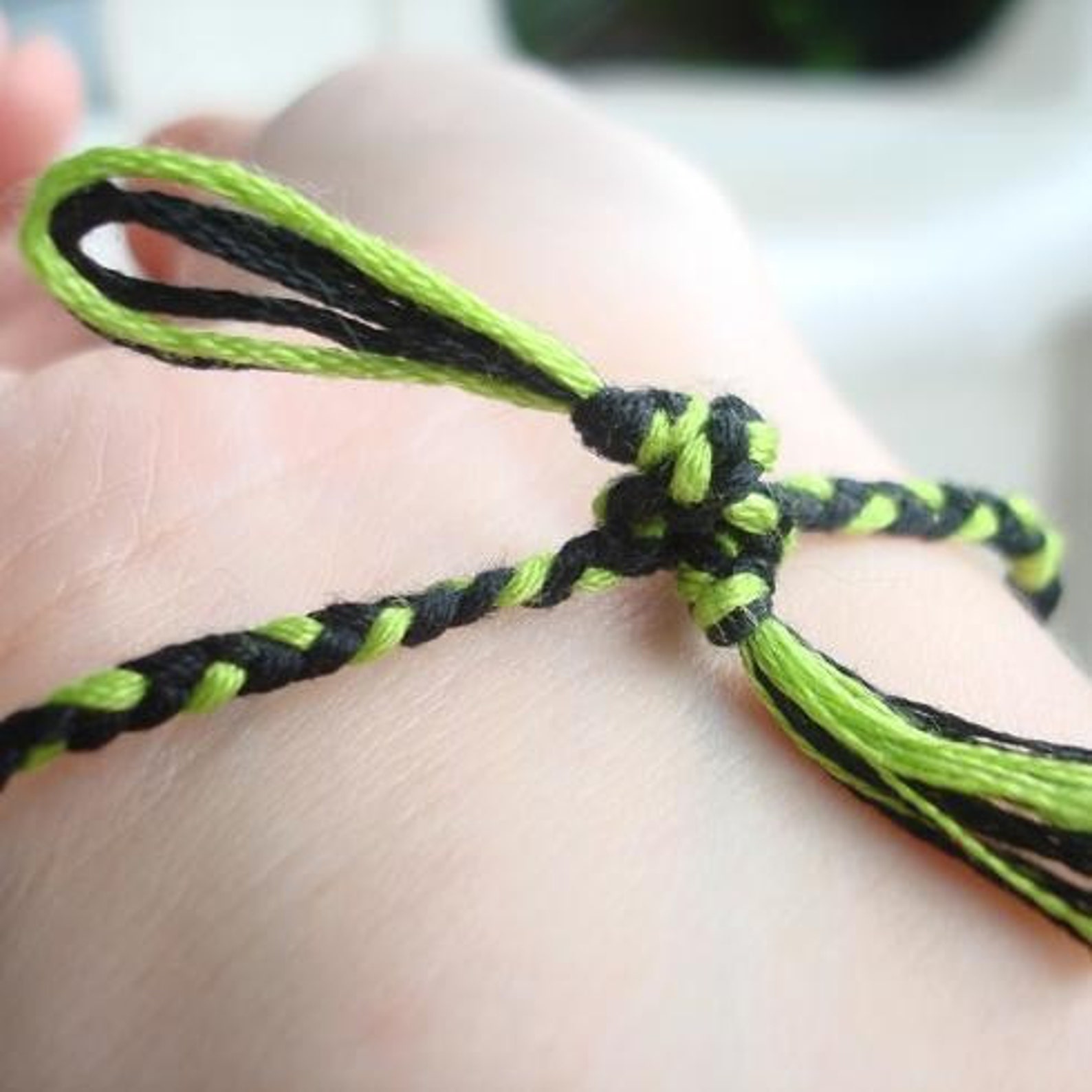 4 Embroidery Floss Friendship Bracelets Random Assortment Etsy