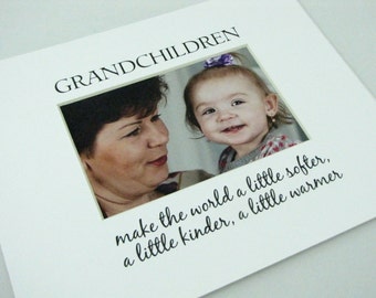 Grandchildren Make The World  8 x 10 Picture Photo Mat Design M97