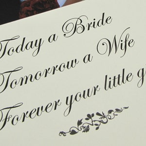 Today a Bride, Tomorrow a Wife 8 x 10 Picture Frame Photo Mat Design M106 image 4