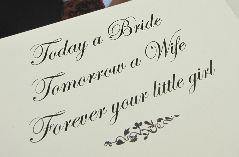 Today a Bride, Tomorrow a Wife 8 x 10 Picture Frame Photo Mat Design M106 image 4