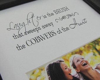 Laughter is the Brush 8 x 10 Word Photo Mat Design M57