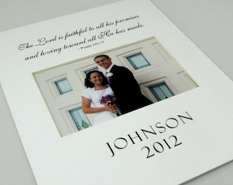 The Lord is Faith Wedding Picture Custom 8 x 10 Photo Mat Design Cust 7