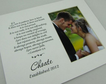 Love is Patient Wedding Picture Custom 8 x 10 Photo Mat Design Cust 17