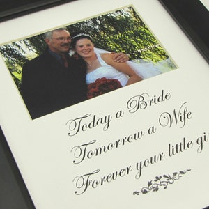 Today a Bride, Tomorrow a Wife 8 x 10 Picture Frame Photo Mat Design M106 image 3