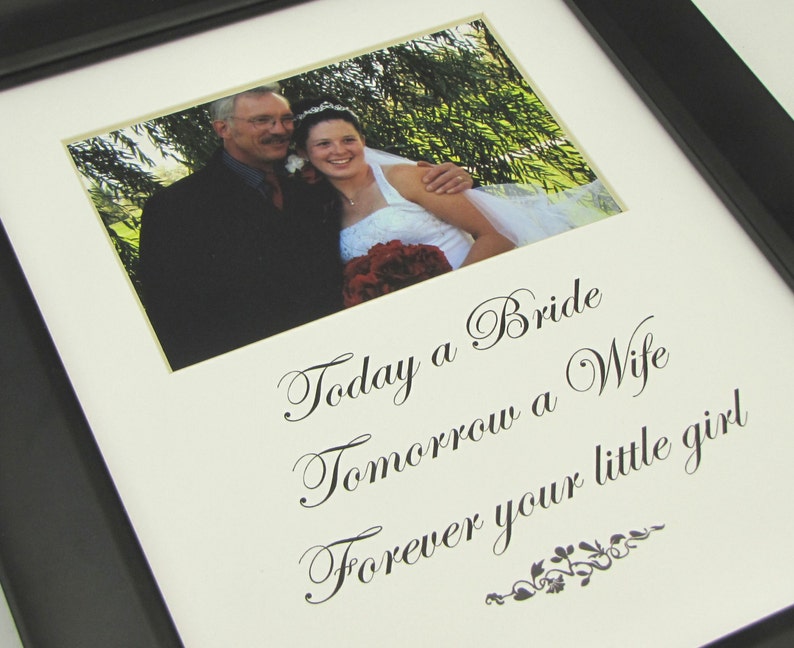 Today a Bride, Tomorrow a Wife 8 x 10 Picture Frame Photo Mat Design M106 image 3