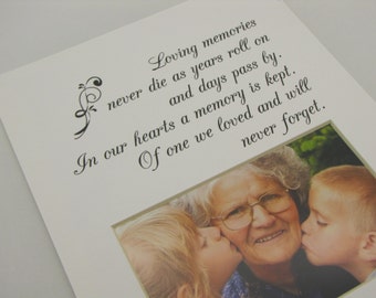 Loving Memories Never Die 8 x 10 Photo Mat Design M104