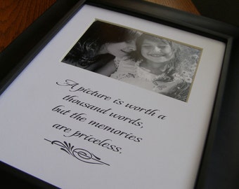 Memories are Priceless 8 x 10 Picture Photo Mat Design M4