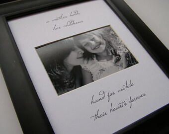 A Mother Holds Her Childrens Hands  8 x 10 Picture Photo Mat Design M18