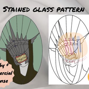 Mouth of Sauron stained glass pattern (hobby & commercial license)
