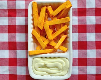 Frietje met mayo wanddecoratie