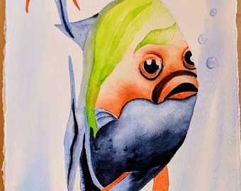 Tropical Fish Trio Watercolor Painting