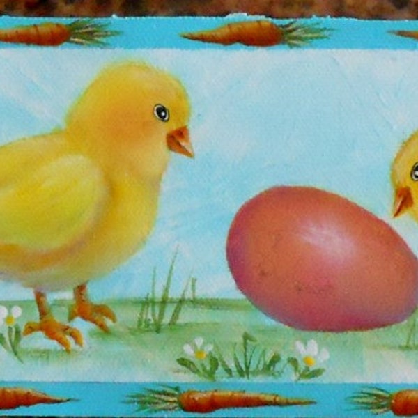 Easter Eggs Spring Chicks Original  Candle Wrap