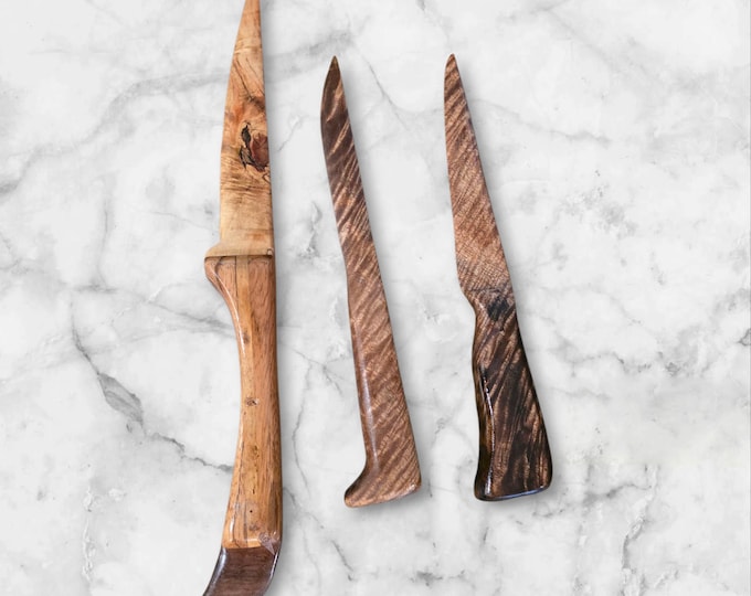 Personalized Handmade Letter Opener Made from Unique Pieces of Wood