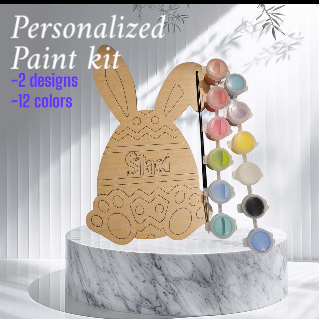 Customized Easter Paint Set: DIY Craft Decor Gift for Ester Baskets and ...