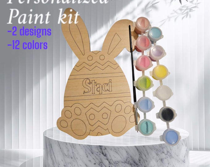 Customized Easter Paint Set: DIY Craft Decor Gift for ester Baskets and Family Activities