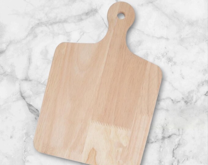 Personalized Decorative Square Tray, Customizable Wood Serving Tray with Handle