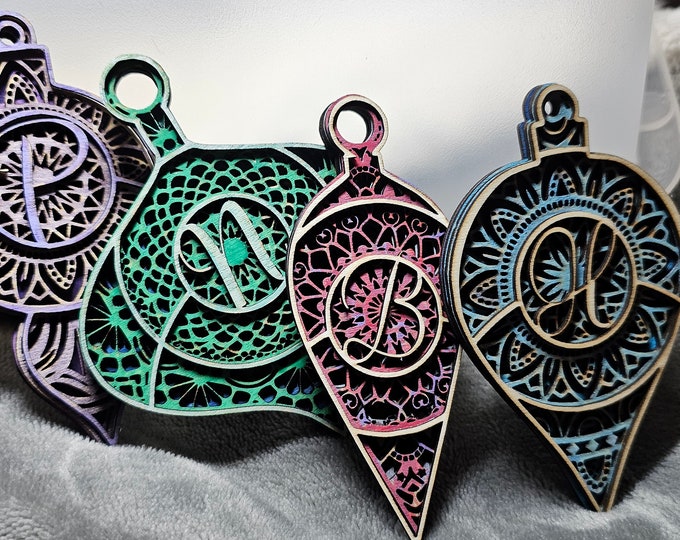 Christmas Ornaments, Mandala 3D Layered ornaments - Personalized ornaments - 5 styles