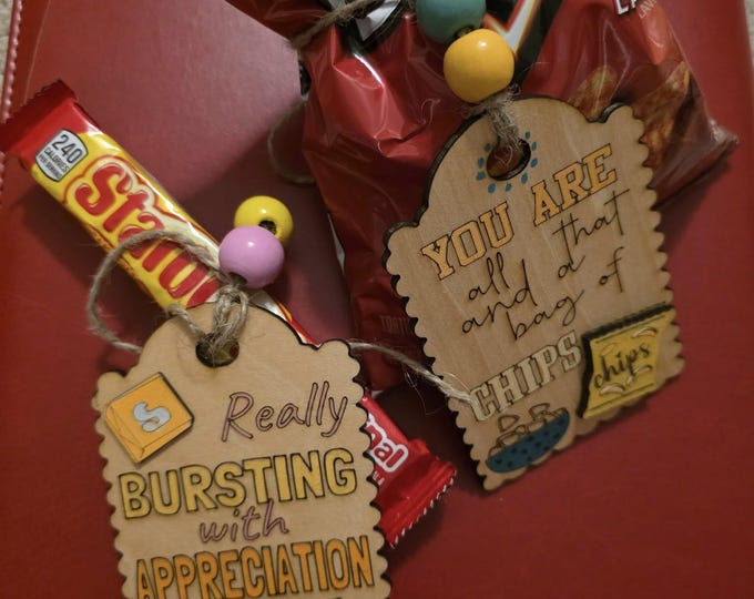 Wooden Gift Tags for Teacher Appreciation - Affordable Rustic Thank You Tags for Classroom Gifts & Holiday Presents