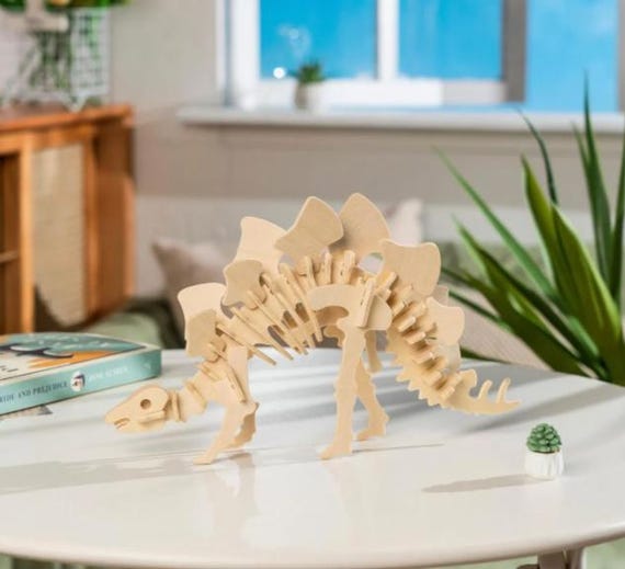 Kit 6 Dinosaurios De Madera 3D Para Pintar Y Montar – Creativo Para Niños 5-12
