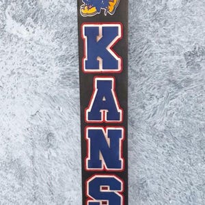 KU Porch Leaners Welcome Sign Jayhawks Porch Decor Indoors Outdoors 2 Vertical Design Options