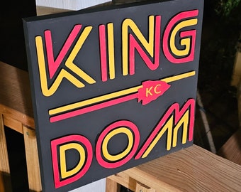 Houten kunst Chiefs Kingdom: decoratie Kansas City Chiefs