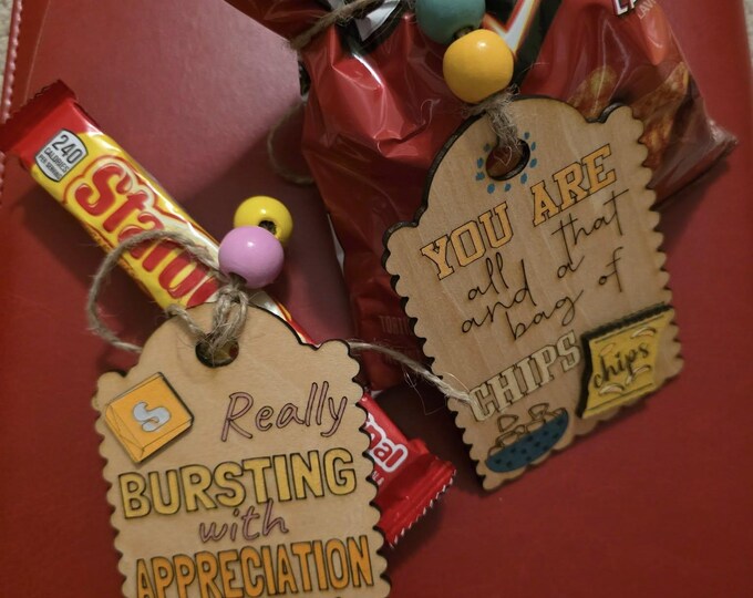 Teacher Appreciation Wooden Tags Template - Digital & Laser Cut File for Gifts, DIY Crafts, Classroom Thank You Labels