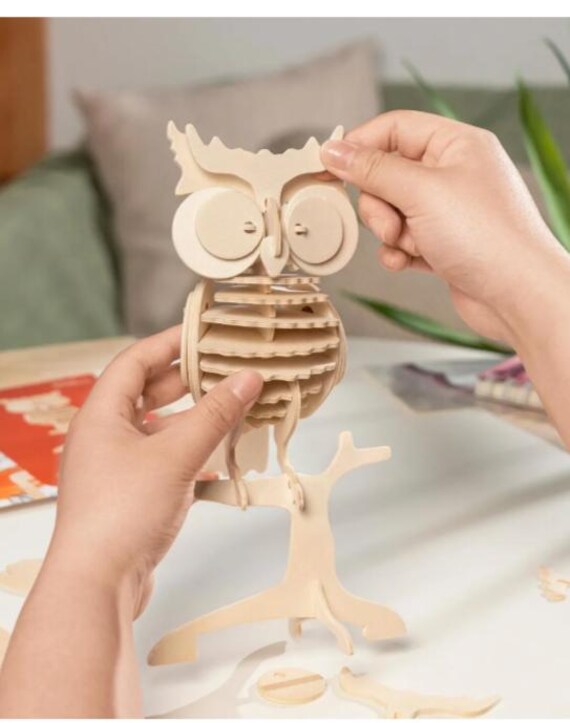 Cuteefun Kit de 25 pièces de puzzle mécanique en bois 3D – Horloge pendule | Kit de bricolage en bois, pendule en bois, pour adultes et adolescents, cadeau d'anniversaire et fête des