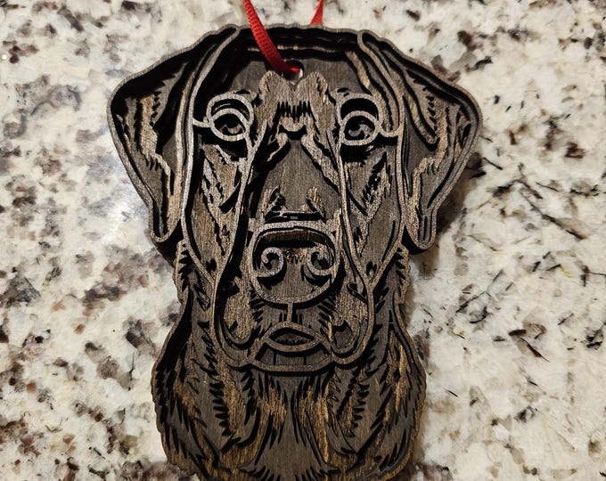 Layered Dog Christmas Ornaments, Custom 3D Layered Dog Head ornaments or accent piece, 3x5 in or 4x6 wooden ornaments