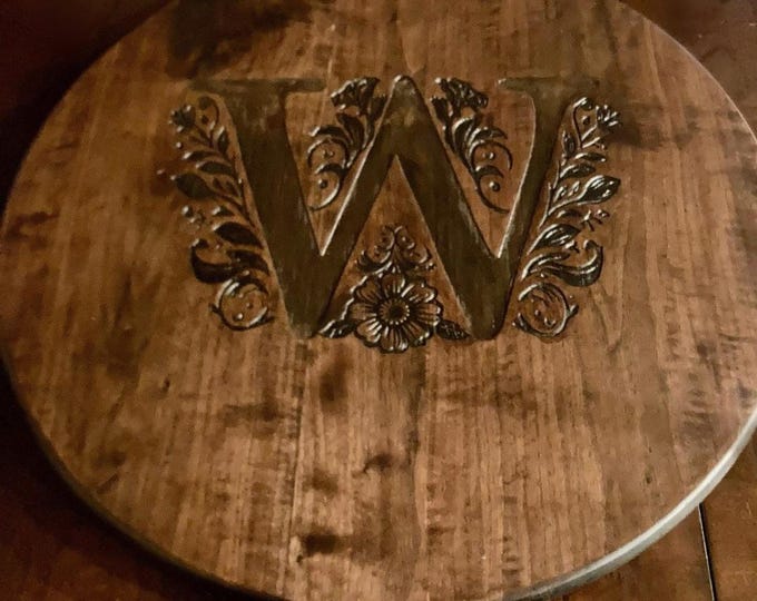 Lazy Susan Customized Premium Wood, Unique Design Engraved Personalized Gift, Perfect Housewarming Gift, Wedding Gift, Newlyweds Anniversary