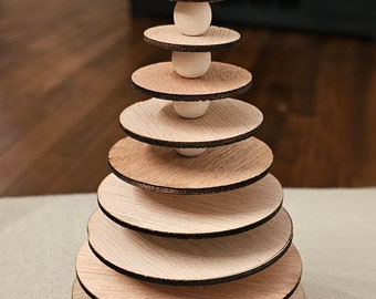 DIY Wooden Christmas Tree Kit, 6-Inch Holiday Decor