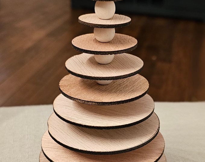 Christmas Decor,DIY Christmas Build your own Christmas Tree Kit, 6 inch wooden tree kit, make it your own, craft kit