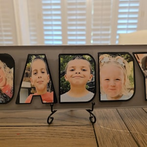 Personalized Photo Tile for Dad: Custom Portrait Gift
