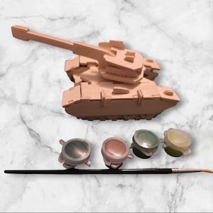 Transportation Build and Paint Set: DIY wooden Craft Decor Gift for kids