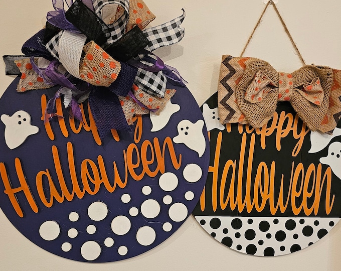 Halloween Door Hangers, Halloween Porch Decor, Halloween Welcome Signs  2 options