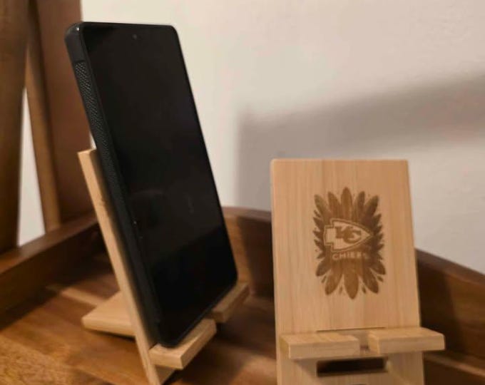 Phone Stand Your Logo or Monogram Engraved Into a bamboo, personalized gift, custom logo engravings, makes the perfect employee gif, gift