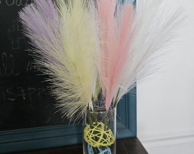 Easter Colored Pampas Grass Arrangements Tabletop Centerpieces