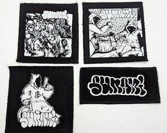 Sunami Patches - Screen Printed Sew On Canvas Patches Pick Your Own - Hardcore Beatdown Punk Next Day Shipping