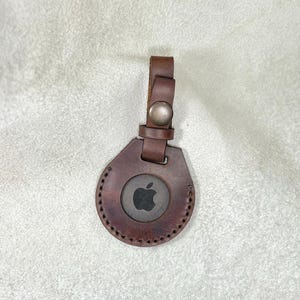 Personalized Airtag Case, Leather Airtag Case, Leather Airtag Holder, Anniversary Gift for Him, Father&#39;s Day Gift