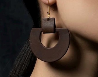 Handgemaakte geometrische druppelsieraden, minimalistisch ambachtelijk cadeau voor haar, lichtgewicht statement-accessoires