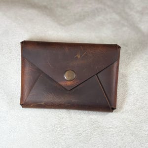 Umschlag Brieftasche, Damen Leder Mini Kreditkarten Brieftasche Handgefertigt, Personalisierter Kartenhalter, Weihnachtsgeschenk, Vatertagsgeschenk