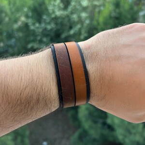 Personalized Leather Bracelet, Boyfriend Gift, Leather Cuff Bracelet, Custom Bracelet, Gift For Husband, Unique Bracelet, Father&#39;s Day Gift