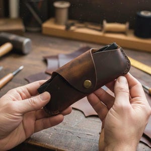 Personalisierte Leder Brillenetui: Brillenetui mit Gravur