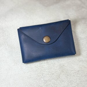 Tarjetero personalizado, tarjetero de cuero, billetera de cuero para hombre, billetera de cuero personalizada, billetera hecha a mano, regalo del Día del Padre