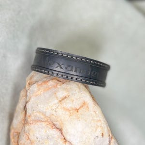 Personalized Leather Bracelet, Band Bracelet, Adjustable Leather Cuff, Gift for Boyfriend, Anniversary Gift, Father&#39;s Day Gift