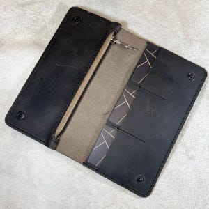 Carteira de couro gravada para celular, carteira de couro personalizada para mulheres, presente de aniversário, bolsa de couro com zíper, carteira feminina, presente de dia das mães