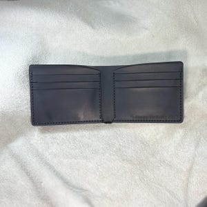 Cartera de cuero personalizada, regalo de aniversario para él, cartera para hombre, regalo para novio, cartera plegable, regalo para el Día del Padre