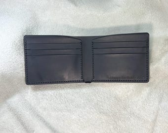 Personalized Leather Wallet, Leather Custom Wallet, Anniversary Gift for Him, Mens Wallet, Boyfriend Gift, Bifold Wallet, Father&#39;s Day Gift