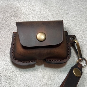 Personalisierte Ledertasche für Ohrhörer, Motiv Marshall II A.N.C., Geschenk zum Vatertag