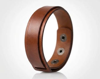 Pulsera de cuero personalizada: Regalo grabado a mano