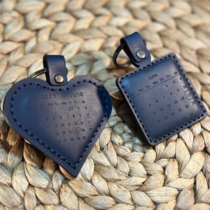 Gepersonaliseerde sleutelhanger, leren sleutelhanger, sleutelkastje, Valentijnsdagcadeau, jubileumcadeau voor haar, speciaal dagcadeau, Moederdagcadeau